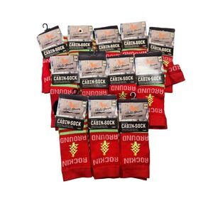 Field‎ Stream Holiday Cabin Socks Rockin Around Christmas Tree Small Medium S/M